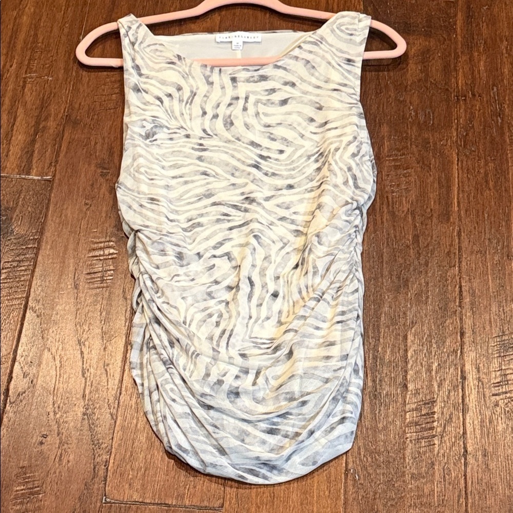 CM🩷 Jane and Delancey Zebra Print Tank Top - Cream and Gray - Picture 9 of 9